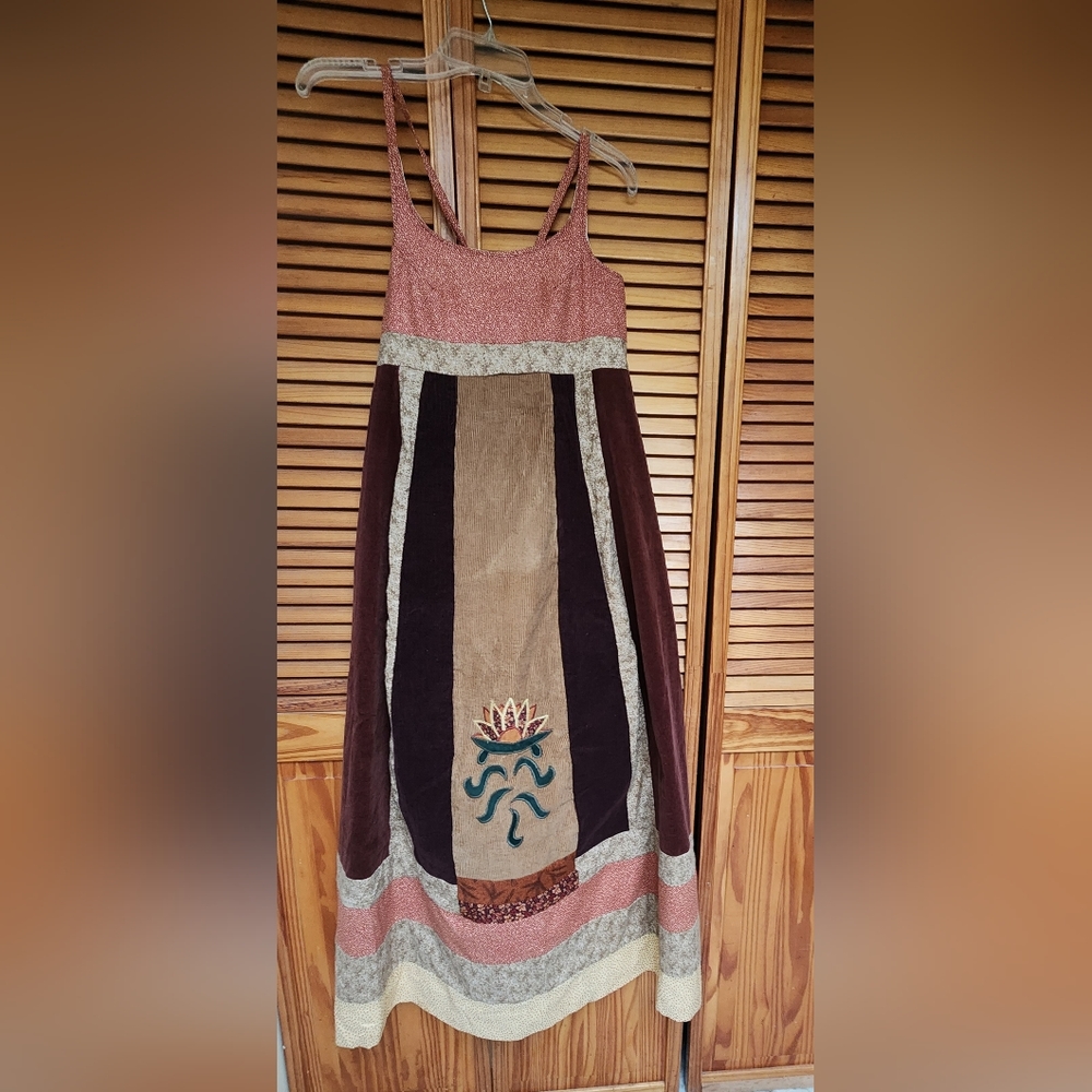 Lotus Patchwork Maxi Hippie Festival Dress - Picture 2 of 8